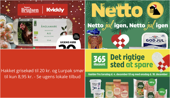 Hakket grisekød til 20 kr. og Lurpak smør til kun 8,95 kr. - Se ugens lokale tilbud