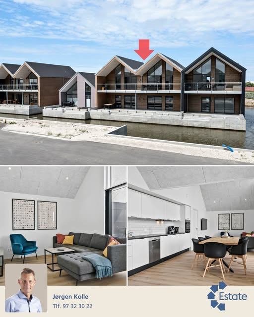 Estate Vestjylland præsenterer moderne ferielejlighed med udsigt til havn og fjord