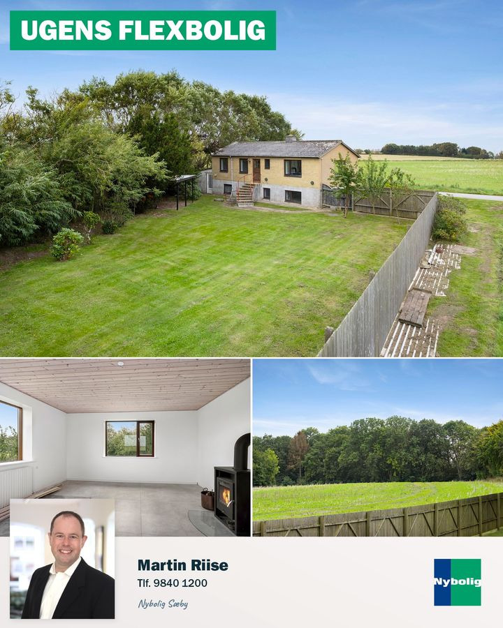 Nybolig Sæby A/S fokuserer i denne uge på flexbolig på Estrupvej 32 i naturskønne omgivelser