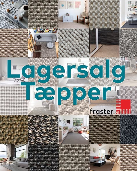 Lagersalg.com tilbyder Fraster lagersalg i Silkeborg med 40-80% rabat på tæpper