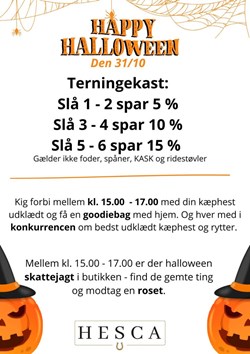 HESCA fejrer Halloween med rabatter og skattejagt fredag