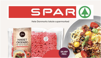 Spar tilbud: Gestus hakket oksekød til 39 kr. og Spangsberg flødeboller til 22 kr.