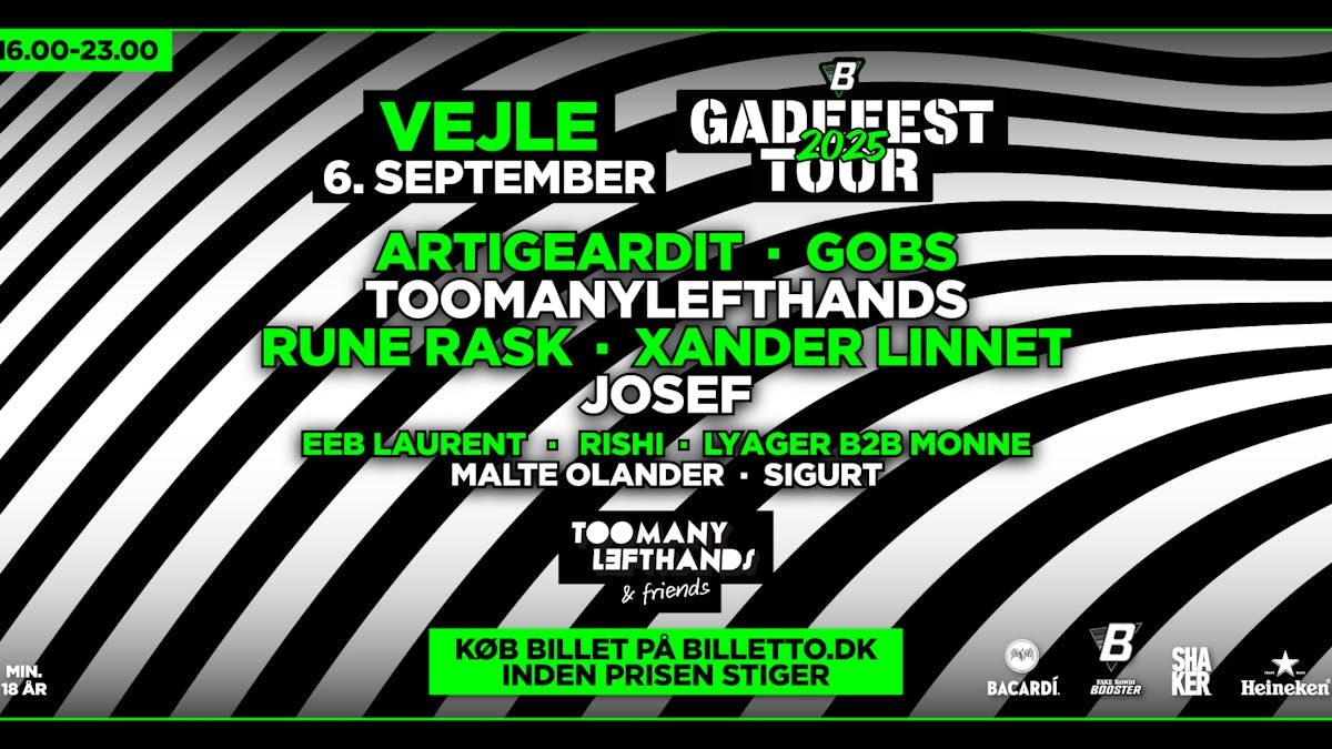 Gadefest tour 2025 kommer til Vejle