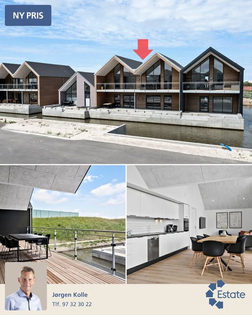 Estate Vestjylland har ny pris på moderne ferielejlighed med udsigt til havn og fjord i Hvide Sande