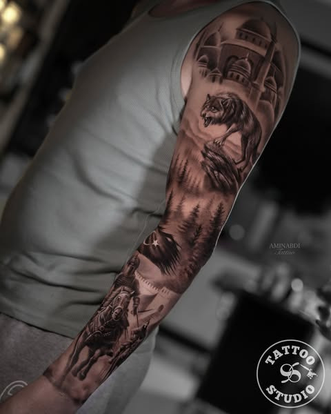 Tattoo Studio 96 præsenterer episk ærme af Amin med stærke symboler