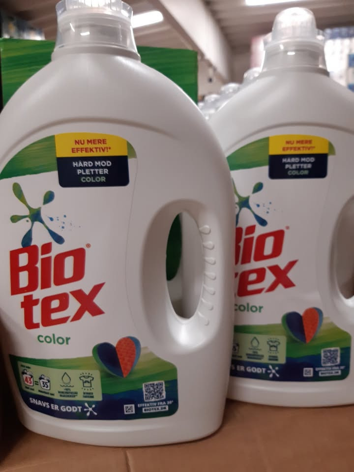 Meny Randers tilbyder stor flaske Biotex color til særpris