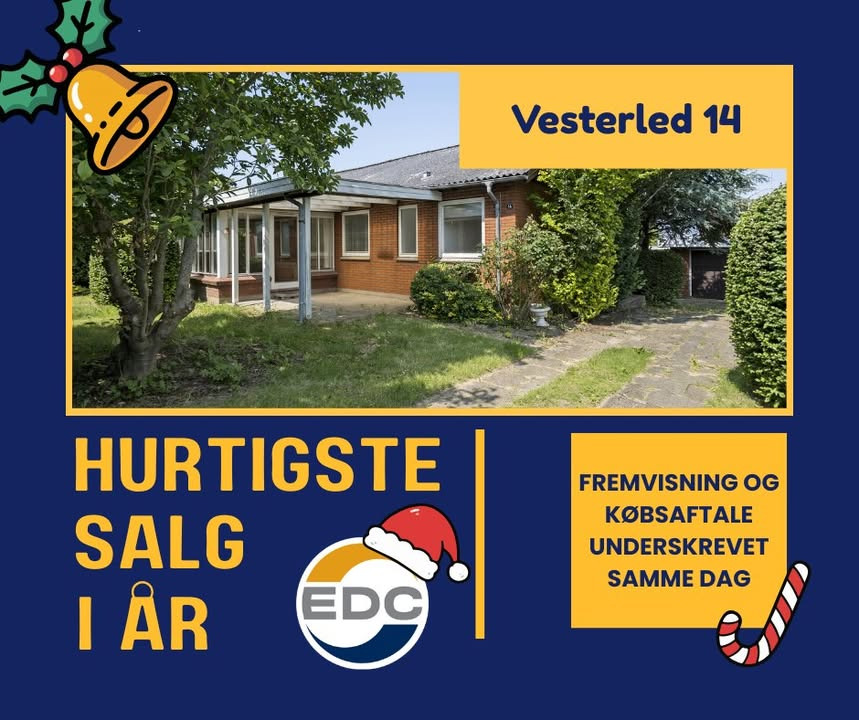 EDC Ejendomsgruppen Struer fejrer årets hurtigste salg i julekalenderen