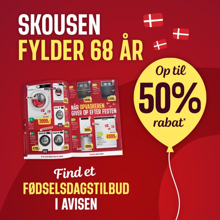 Skousen Thisted fejrer 68 års fødselsdag med op til 50% rabat