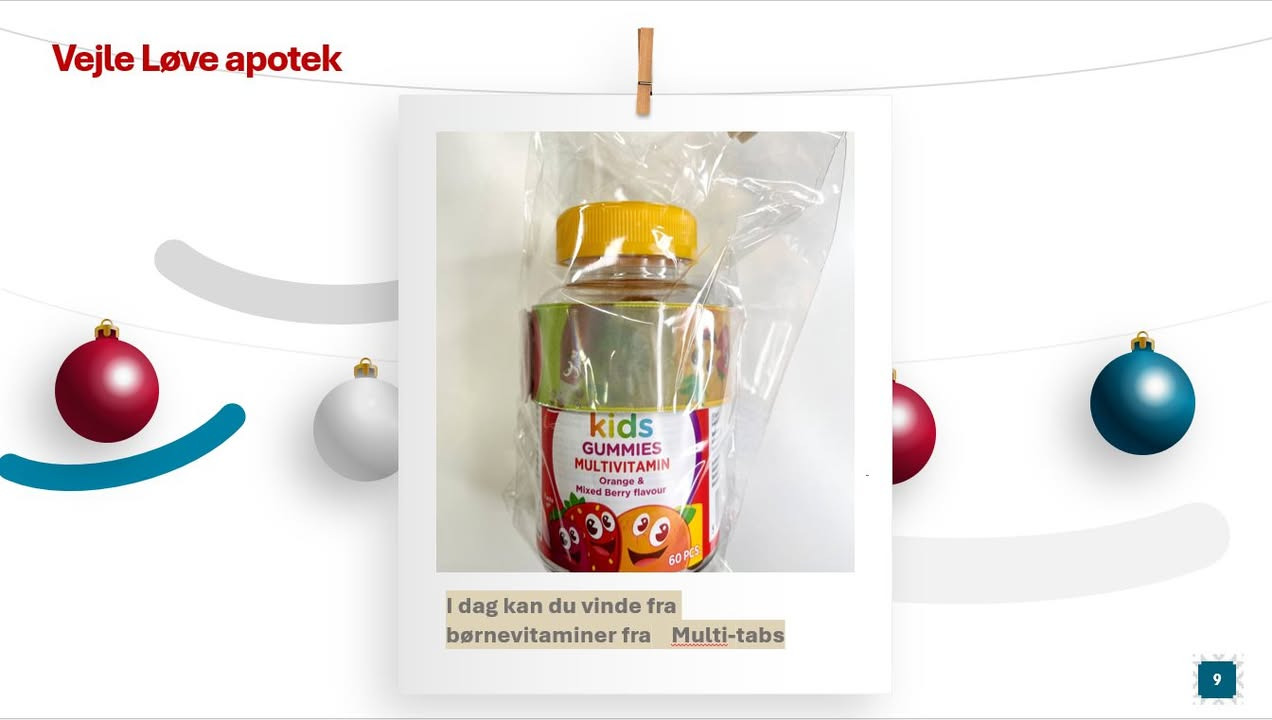 Deltag i Vejle Løve Apoteks julekalender og vind daglige gaver i december 2024