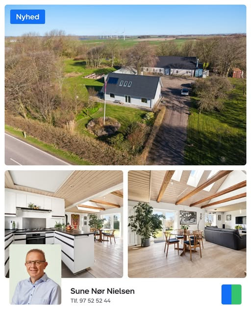 Nybolig Skive I/S præsenterer landidyl nær Roslev med plads til det hele