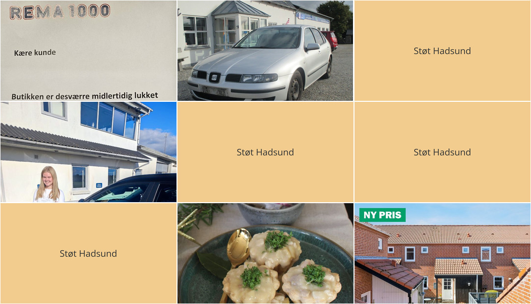 Nyt fra Oscar Biludlejning, HELLES KØKKEN ApS, REMA 1000 Hadsund og 3 andre