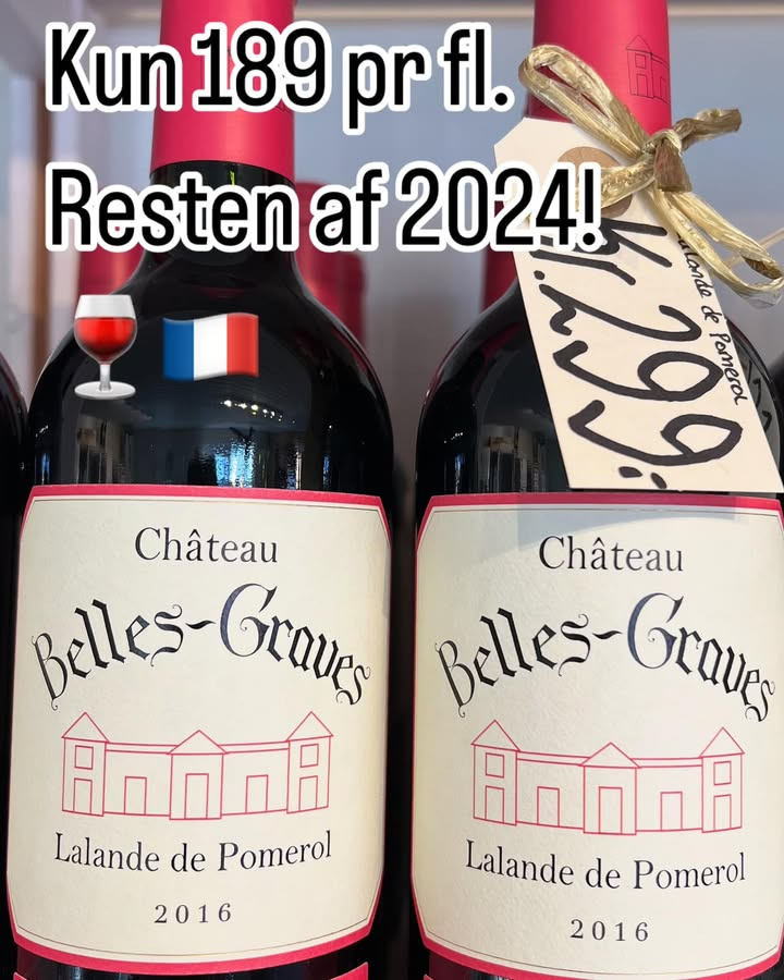 Den gode vino sætter prisen ned på Belles Graves for resten af 2024