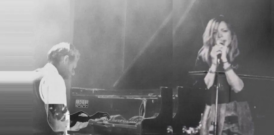 Ane Trolle og Nikolaj Hess i improviseret koncert på Trapholt