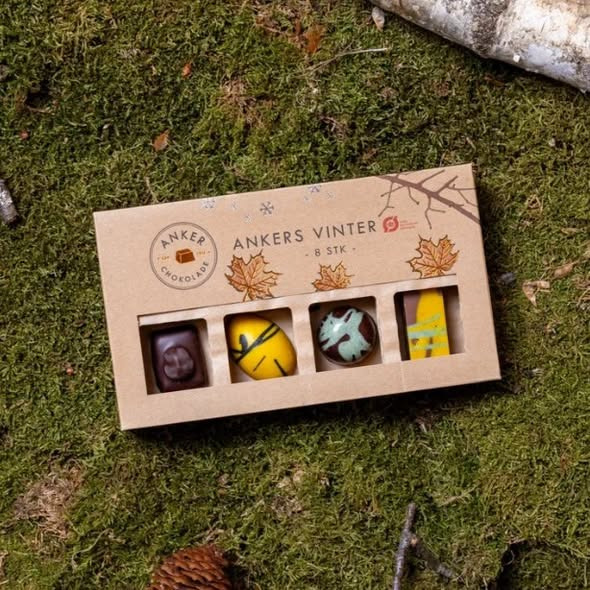 Rishøjgård Gårdbutik og Jordbrug fylder disken med økologisk chokolade fra Anker Chokolade