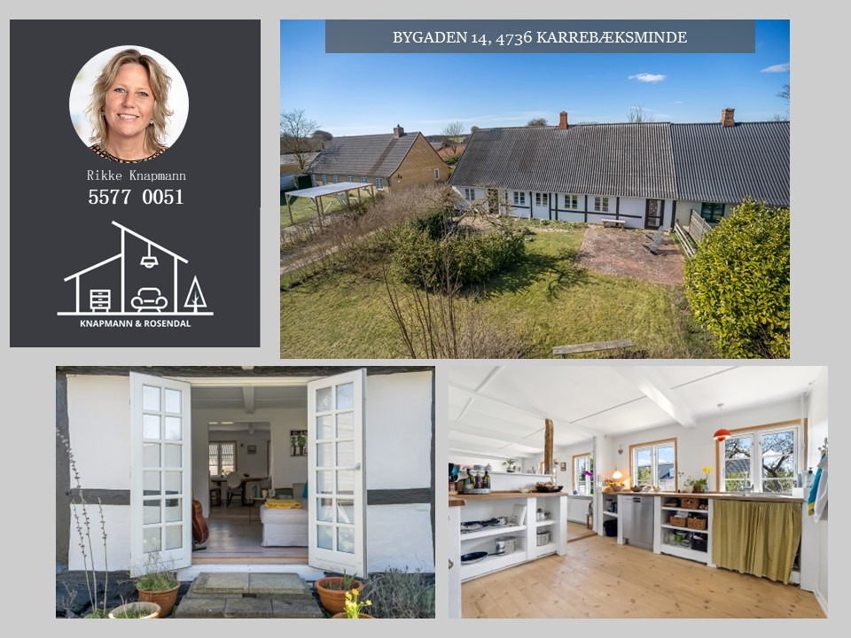 Oplev idyllisk bolig i Karrebæk By hos Knapmann & Rosendal ApS