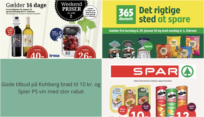 Gode tilbud på Kohberg brød til 10 kr. og Spier PS vin med stor rabat