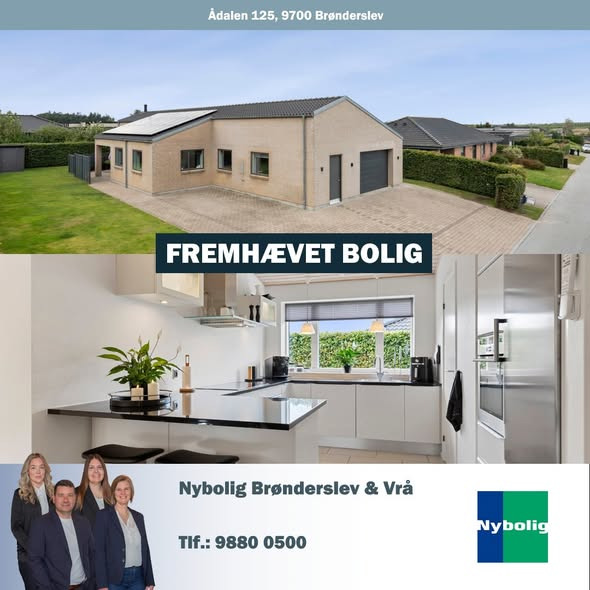 Nybolig Brønderslev & Vrå præsenterer indbydende villa fra 2008 med garage og lukket have