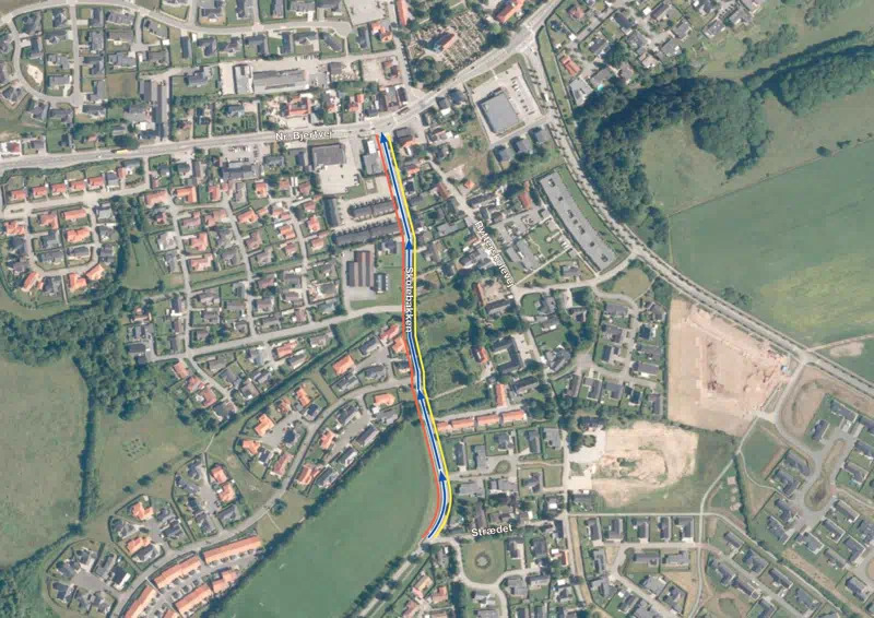 Kolding Kommune opgraderer Skolebakken med nye cykelstier og fortov for øget trafiksikkerhed