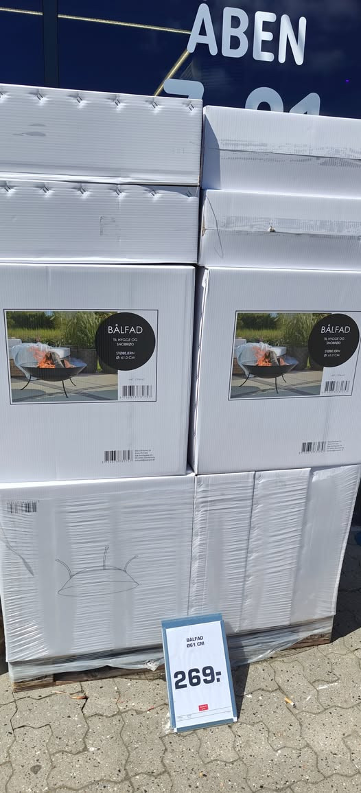 Rema 1000 Hals sælger bålfad til sommerens hygge for 269 kr.
