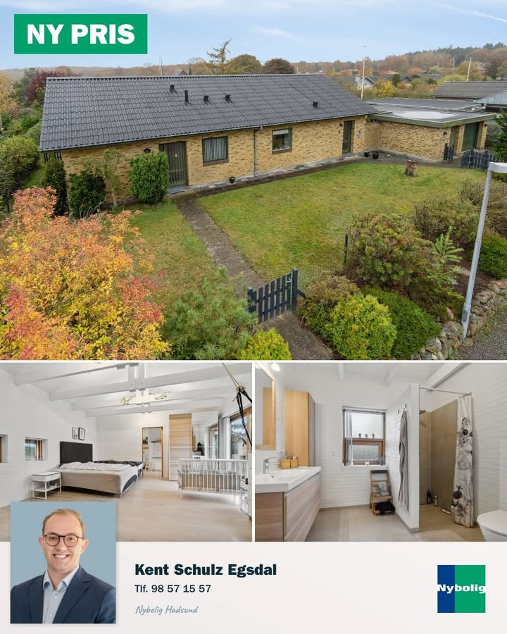 Nybolig Hadsund annoncerer ny pris på rummelig bolig i Hadsund