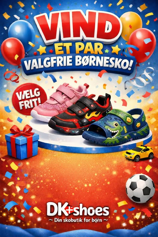 DK Shoes Brønderslev ApS udlodder valgfri børnesko i ny konkurrence