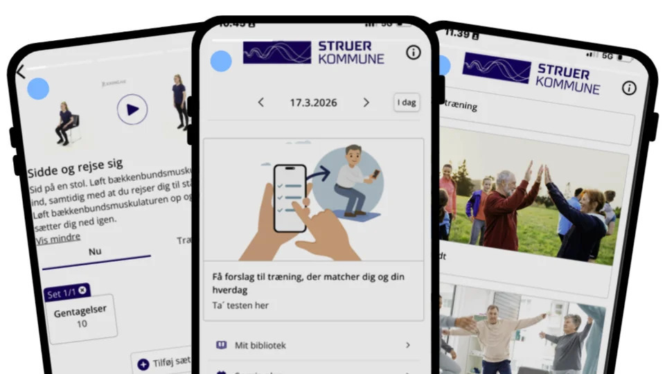 Ny app fra Struer Kommune hjælper borgere med træning og aktiviteter i en travl hverdag