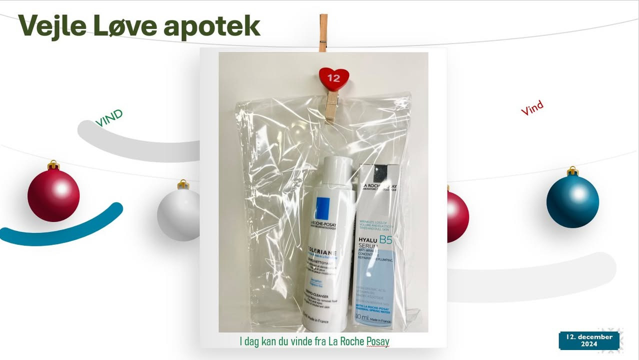 Deltag i Vejle Løve Apoteks julekalender og vind daglige gaver frem til jul