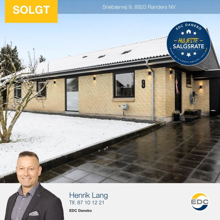EDC Danebo sælger drømmehjem på Snebærvej 9 i Randers NV