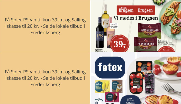 Få Spier PS-vin til kun 39 kr. og Salling iskasse til 20 kr. - Se de lokale tilbud i Frederiksberg