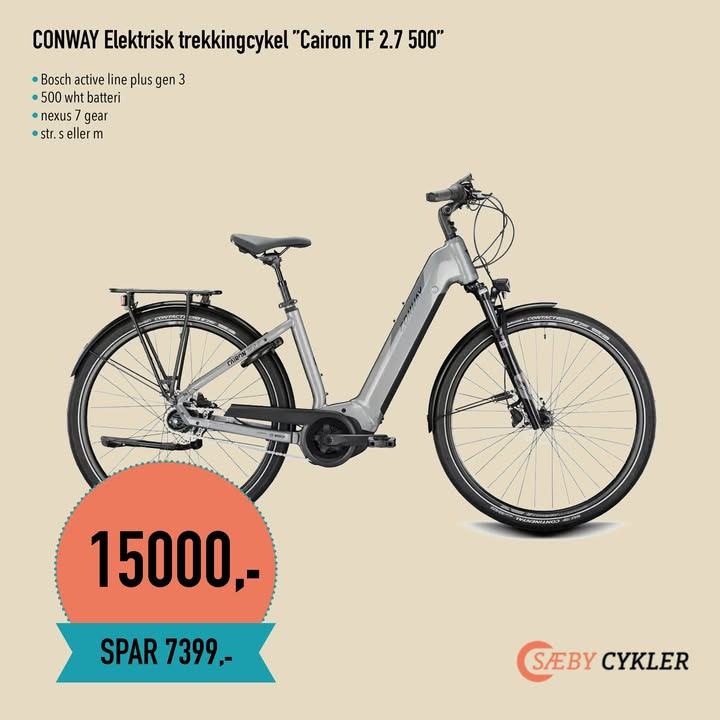 Sæby cykler tilbyder kampagnepris på CONWAY Cairon TF 2.7 500 trekkingcykel