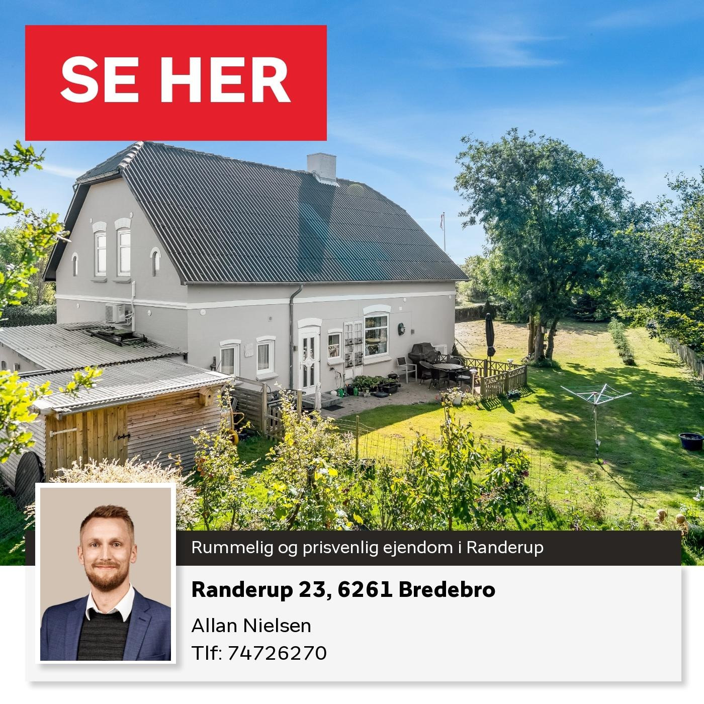 Home Tønder præsenterer rummelig og prisvenlig ejendom i Randerup