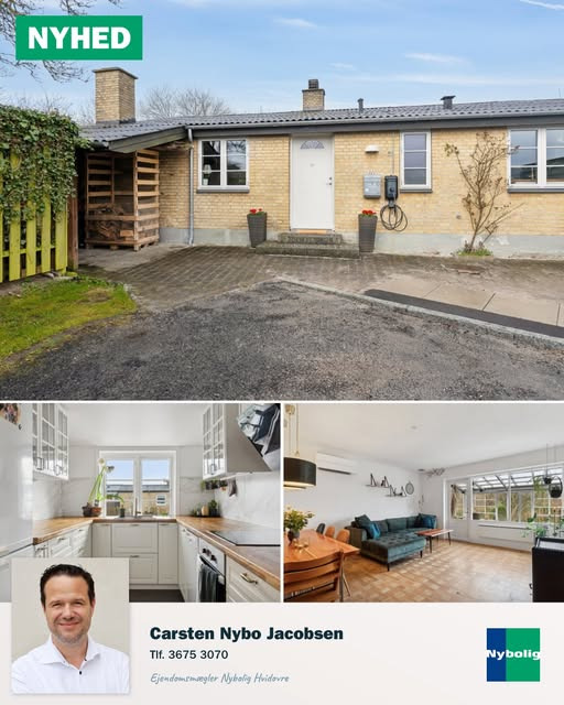 Charmerende rækkehus i Hvidovre tilbyder komfort og nærhed til naturen