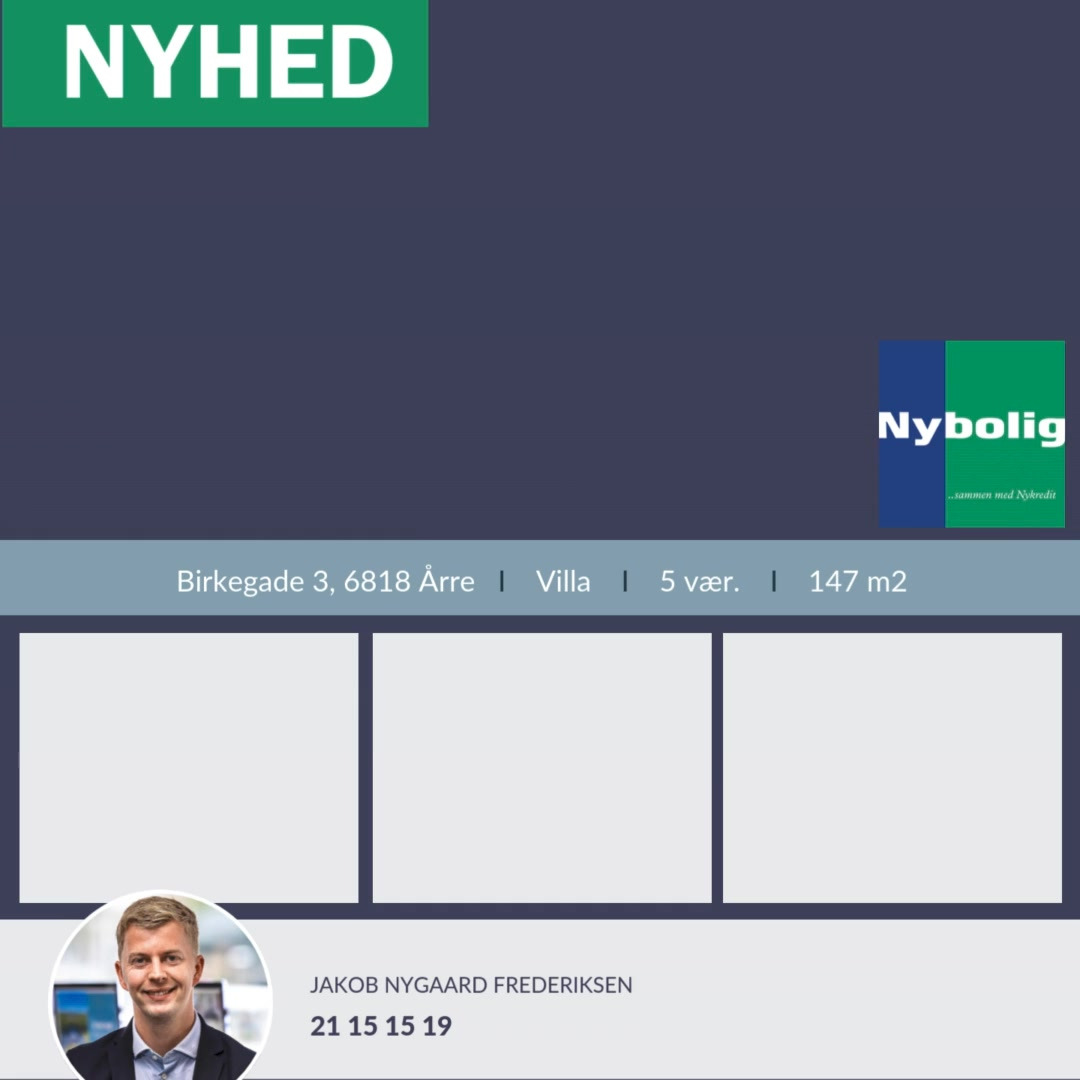 Nybolig Varde præsenterer rummelig villa i Årre med skøn have og stor garage