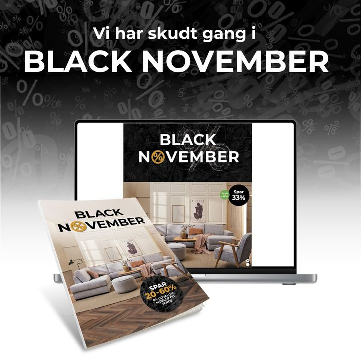 Møblér med Kumo Holstebro inviterer til Black November med store besparelser