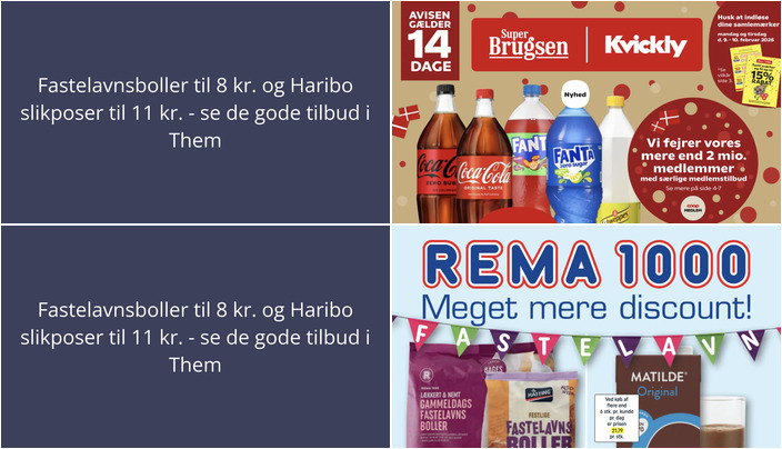 Fastelavnsboller til 8 kr. og Haribo slikposer til 11 kr. - se de gode tilbud i Them