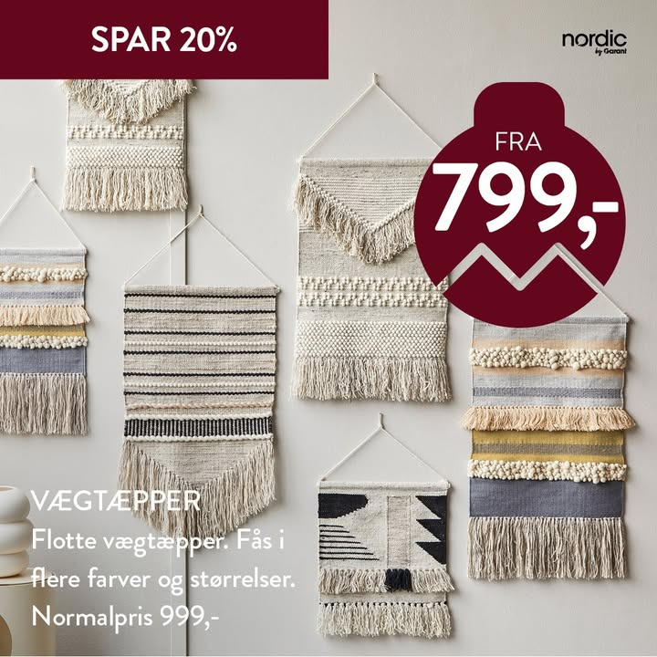 Spar 20% på Nordic By Garant vægtæpper hos Garant Brønderslev – forbedr akustik og hygge i hjemmet