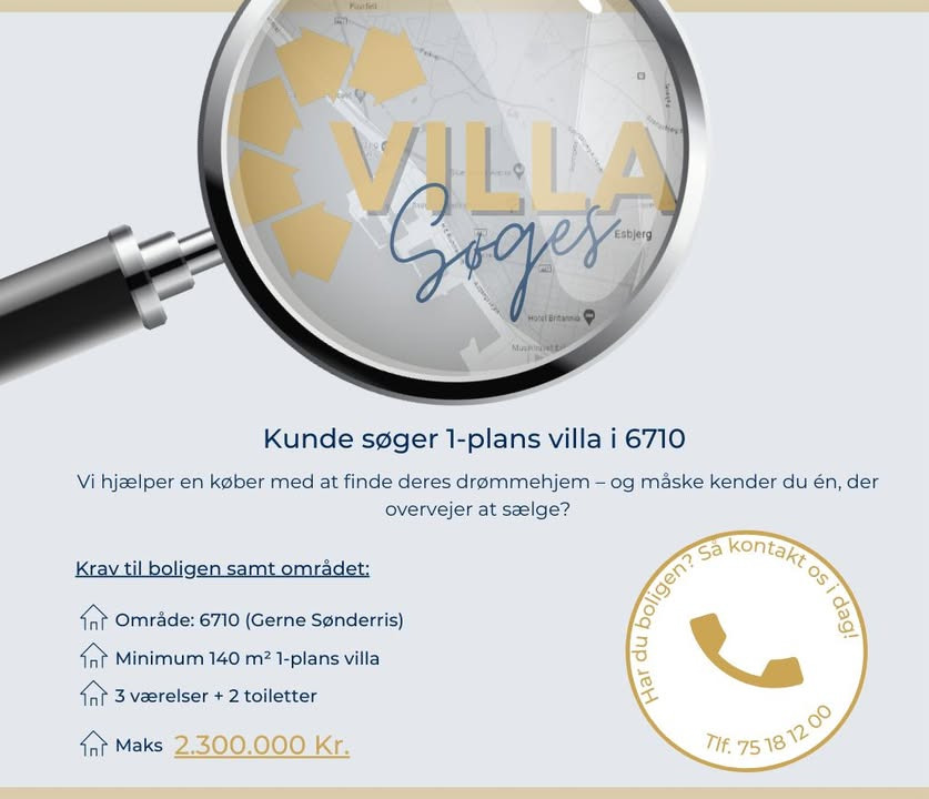 Estate Robin Thybo Esbjerg & Varde søger drømmehjem til køber i Sønderris 6710