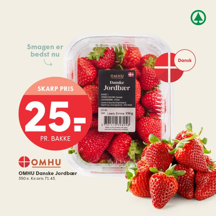 SPAR SKALLERUP A/S fremhæver fordelene ved OMHU danske jordbær i sommeren 2025