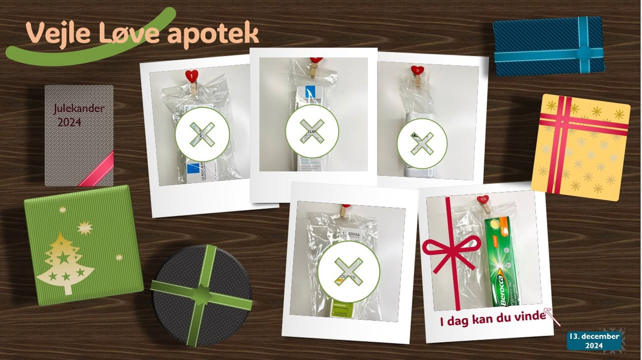 Julekalender fra Vejle Løve Apotek: Vind gaver hver dag frem til juleaften 2024