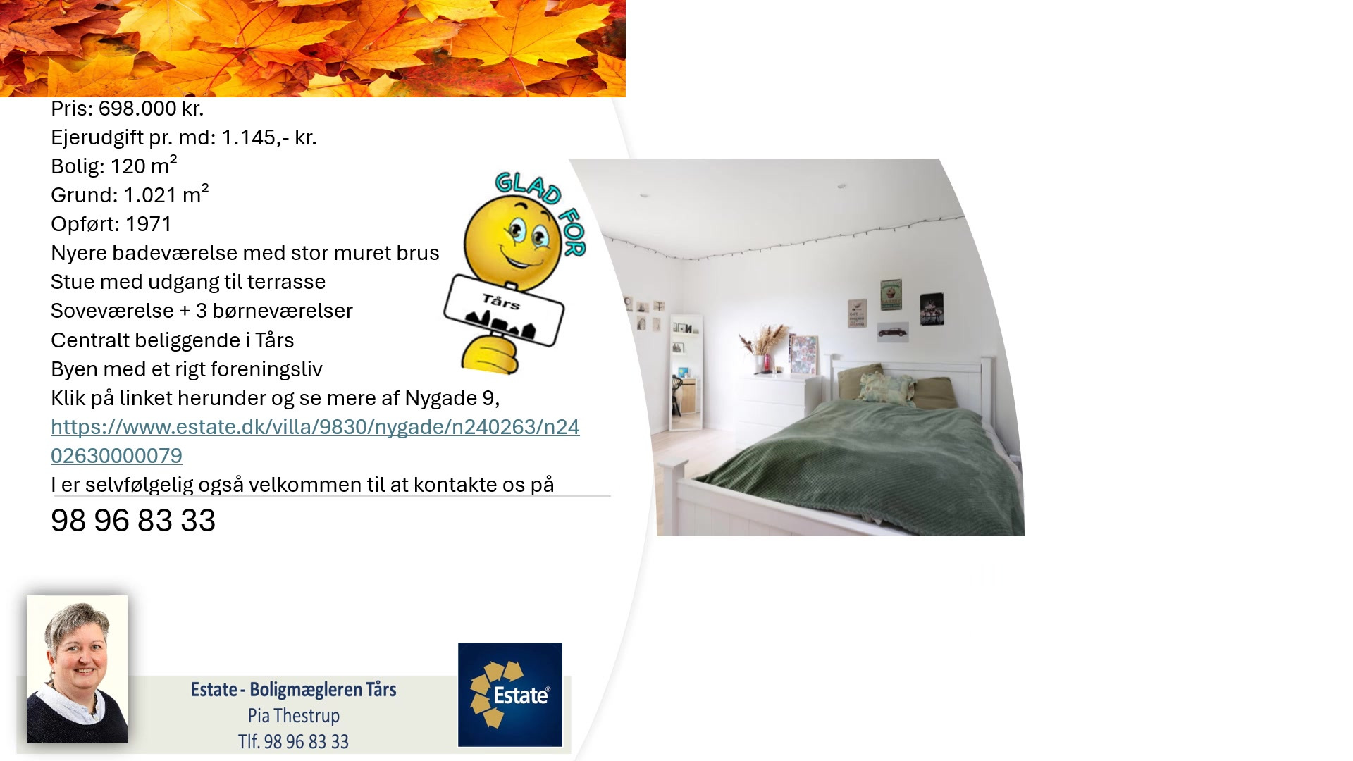 Familievenlig villa centralt i Tårs til salg hos Estate Boligmægleren Tårs