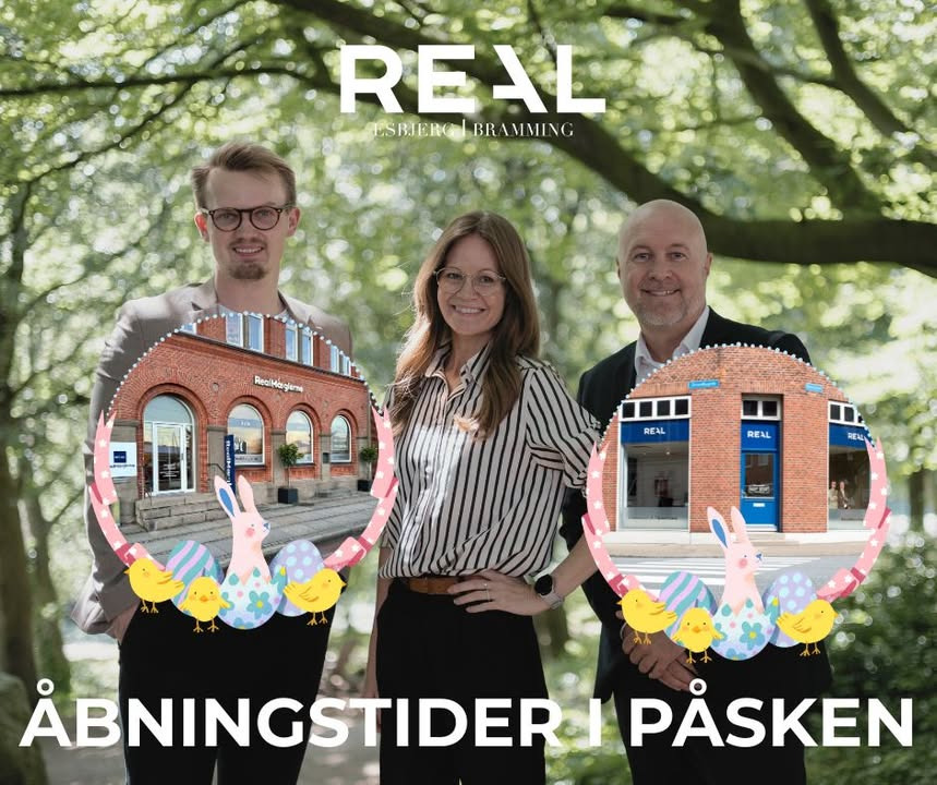 RealMæglerne Esbjerg og Bramming holder åbent hele påsken for boligkøb og vurdering