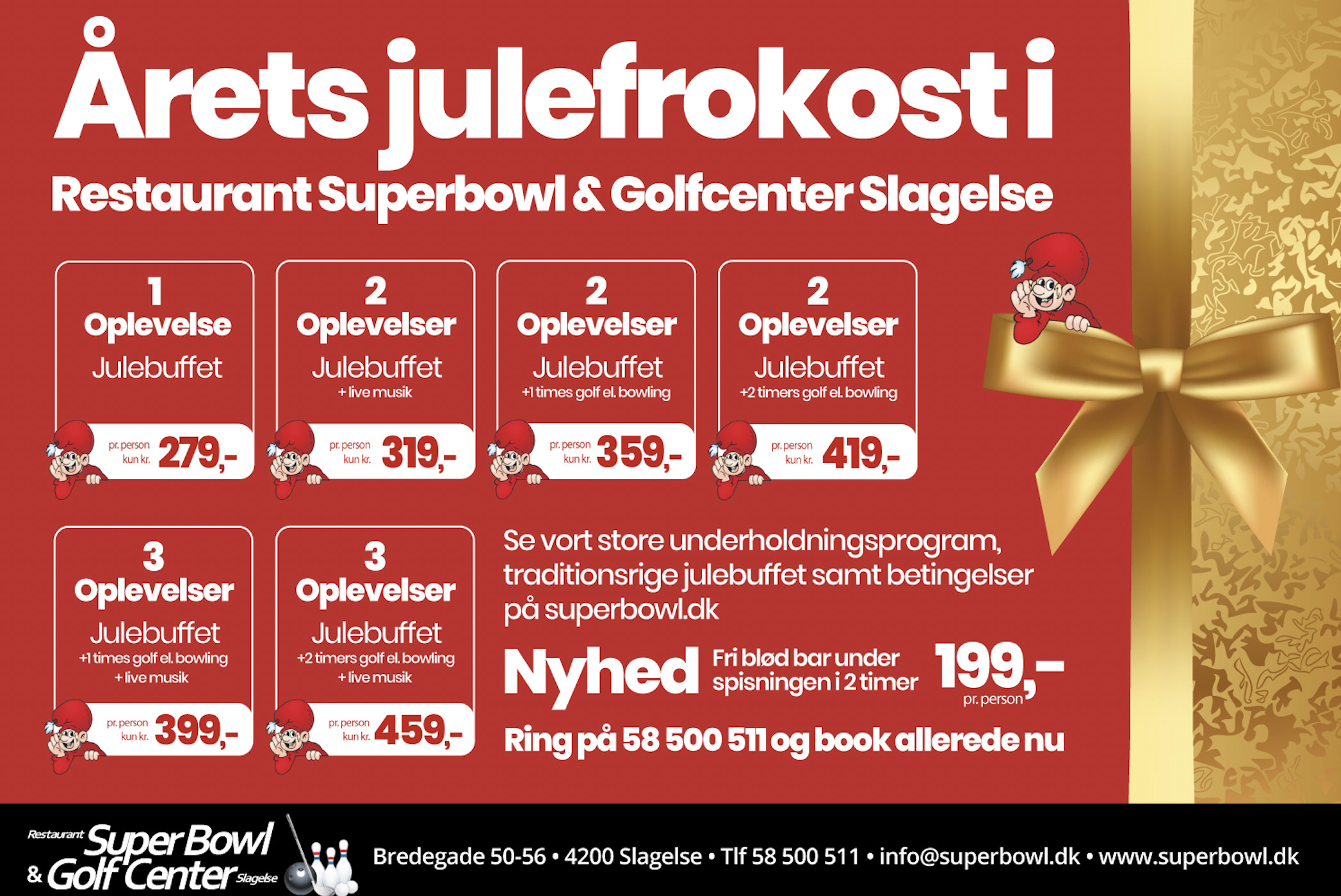 Restaurant SuperBowl & GolfCenter Slagelse: Årets Julefrokost 