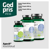 Vejlby Apotek tilbyder ekstra god pris på Omega-3 kapsler fra Apovit
