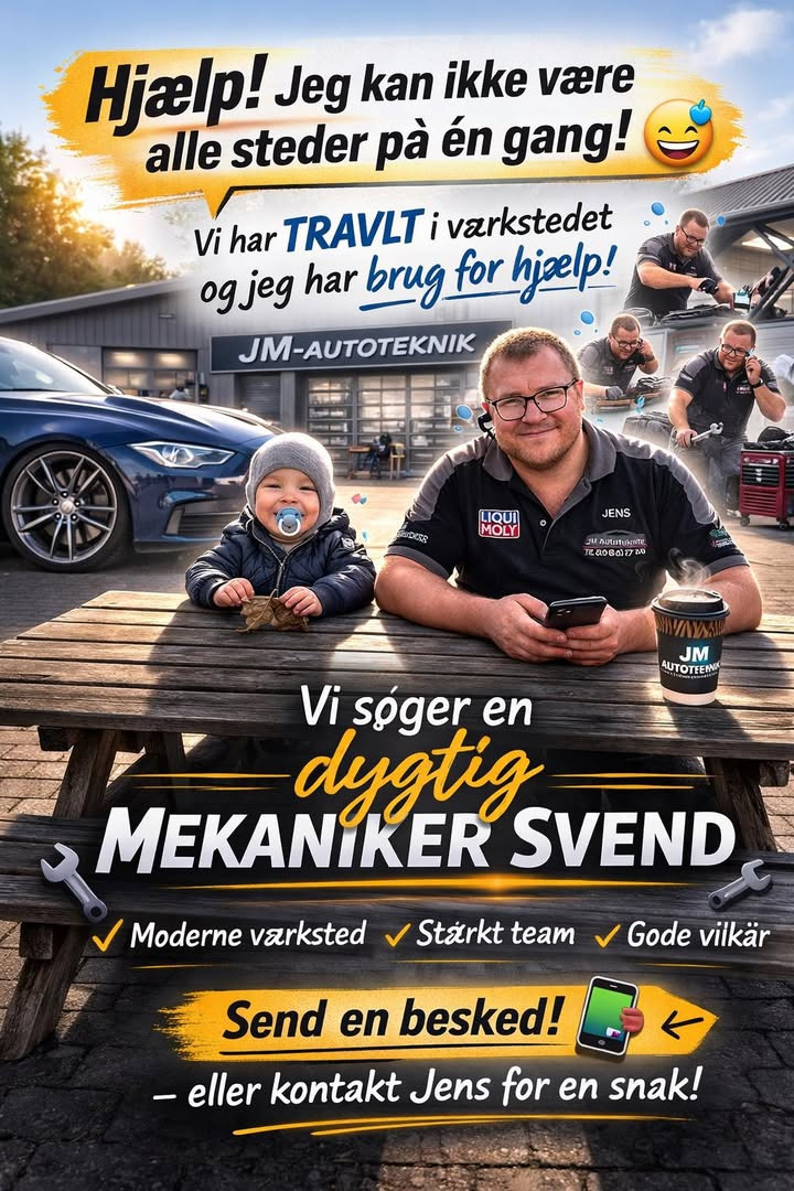 JM Autoteknik søger mekaniker med pladearbejdskompetencer