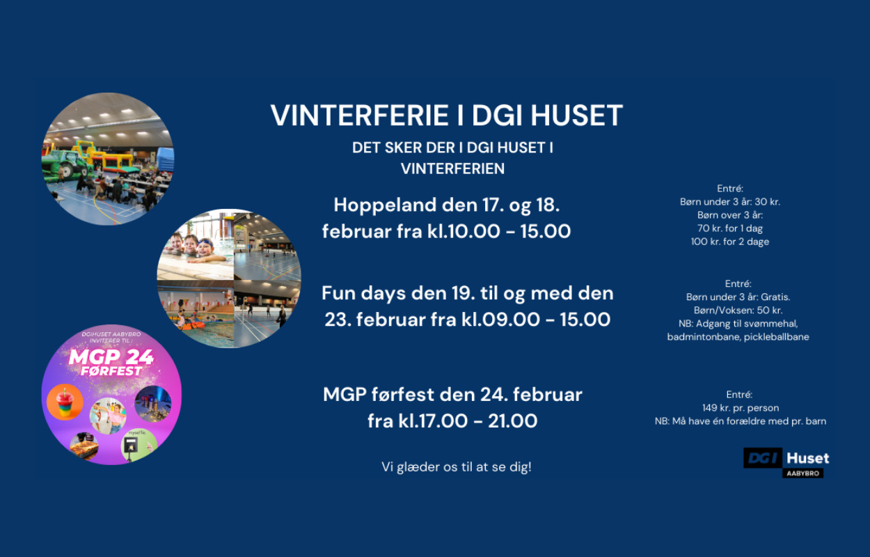 Hold din vinterferie i DGI Huset Aabybro: Aktiviteter for alle aldre