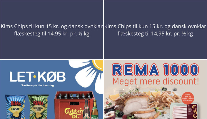 Kims Chips til kun 15 kr. og dansk ovnklar flæskesteg til 14,95 kr. pr. ½ kg