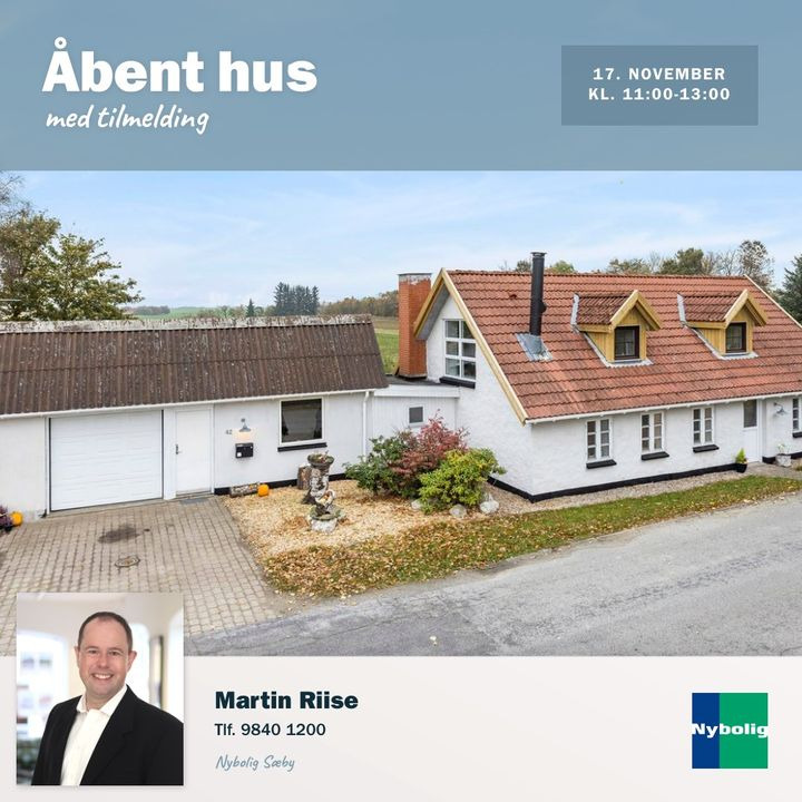 Nybolig Sæby A/S inviterer til åbent hus i charmerende villa søndag 17. november