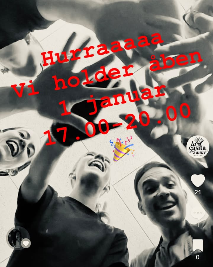 La Casita annoncerer særlige åbningstider i julen