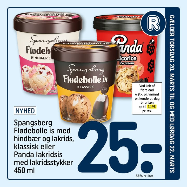 Rema1000 Gærumvej præsenterer weekendtilbud med nye is-varianter