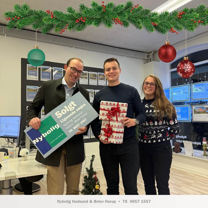 Nybolig Hadsund ønsker glædelig jul og opfylder boligdrømme
